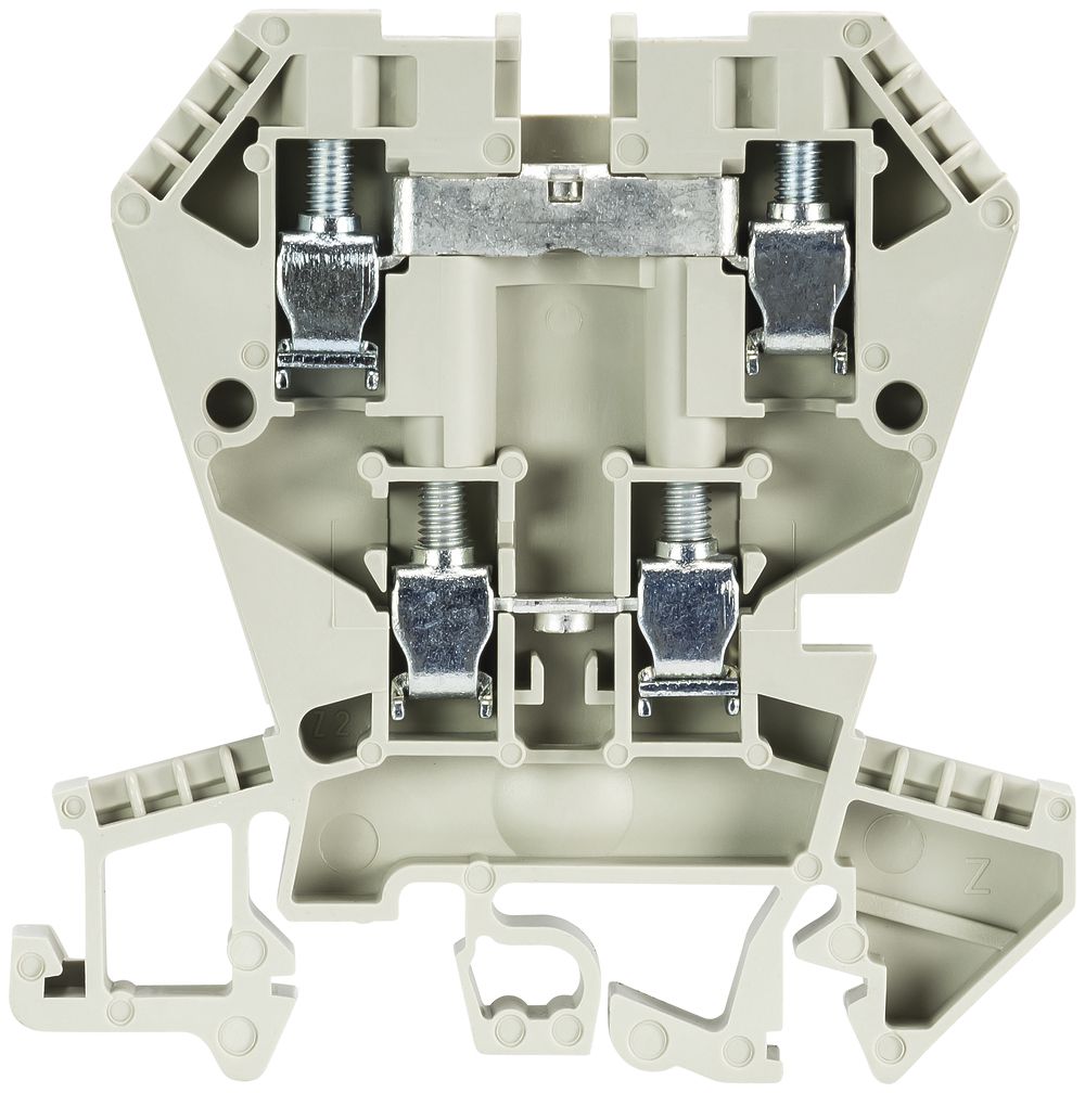 Borne de passage joignable WK 0.5…4mm² 32A 400V 2×vis 2 ét.rail TH35/G32 grc