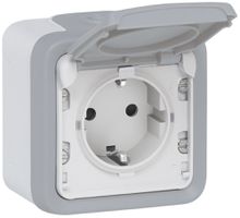 AP-Steckdose PLEXO DE LNPE grau 16A 250V