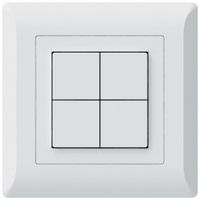 UP-KNX-Taster Hager BA kallysto.line C 4-fach 92×92mm weiss