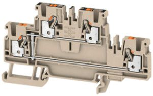 Borne multi-étage Weidmüller A2C PUSH IN 2.5mm² 2 étages beige