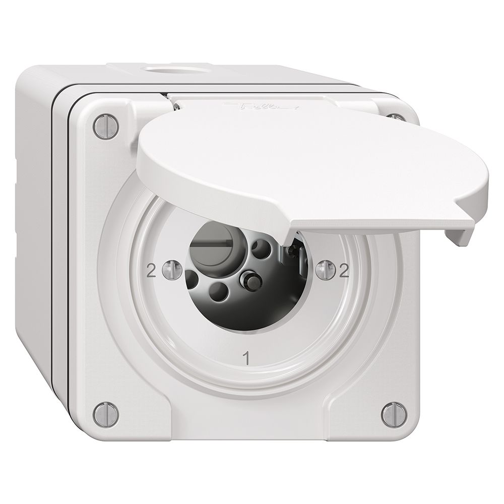 Interrupteur rotatif NAP NEVO, 3/2L, sans cylindre, KS, 2-1-2-1, blanc