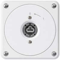 Contatto rotativo a chiave INC robusto bianco senza coperchio/cilindro 2P combi