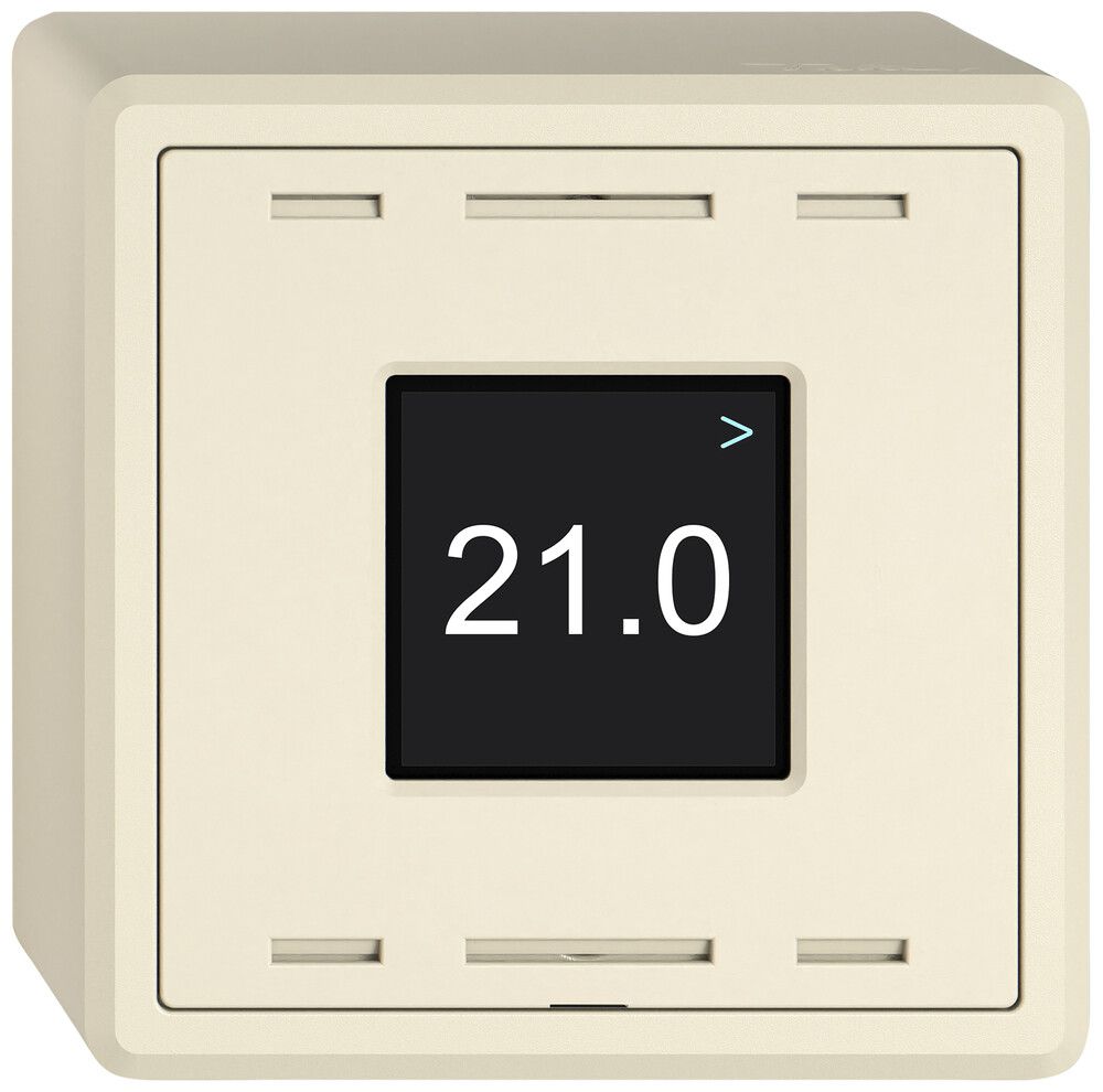 AP-Raumtemperatursensor EDIZIO.liv Wiser SNAPFIX® 230V 5…30°C crema