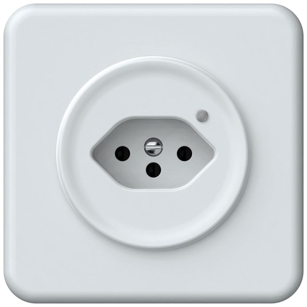 UP-Steckdose origin 1×Typ 13 bel.grün 10A 230V 92×92mm weiss