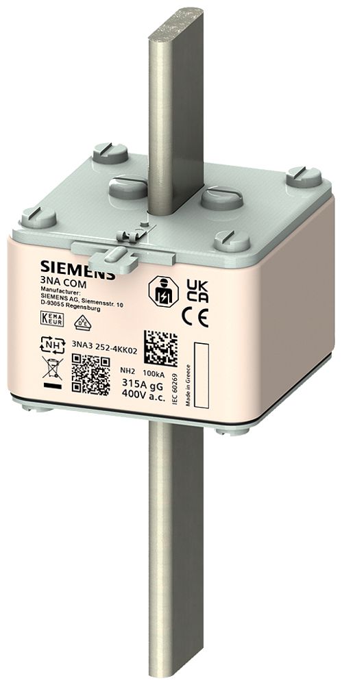 NH-Sicherung Siemens SENTRON 3NA COM DIN-2 100A gG, für RF-Elektronikmodul