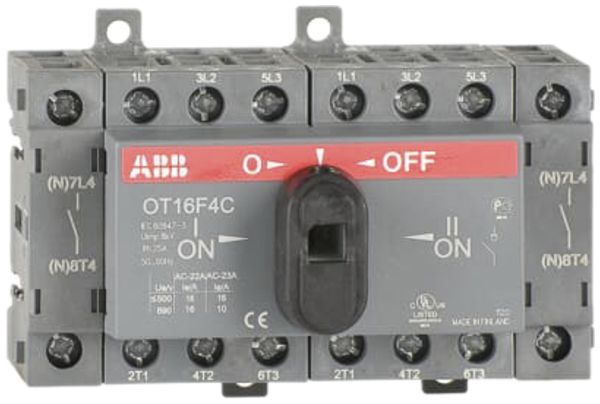 EB-Lastumschalter ABB OT16F4C, 4P 16A/690V, offene Umschaltung I-O-II