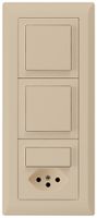 Combinaison ENC kallysto.line grd.I-I-I verticale 2×interr.S3+S3/type 13 beige