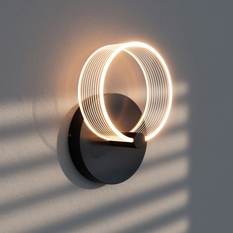 LED-Wandleuchte LEDVANCE Decor Circle 8W 370lm 830 160×95×225mm schwarz