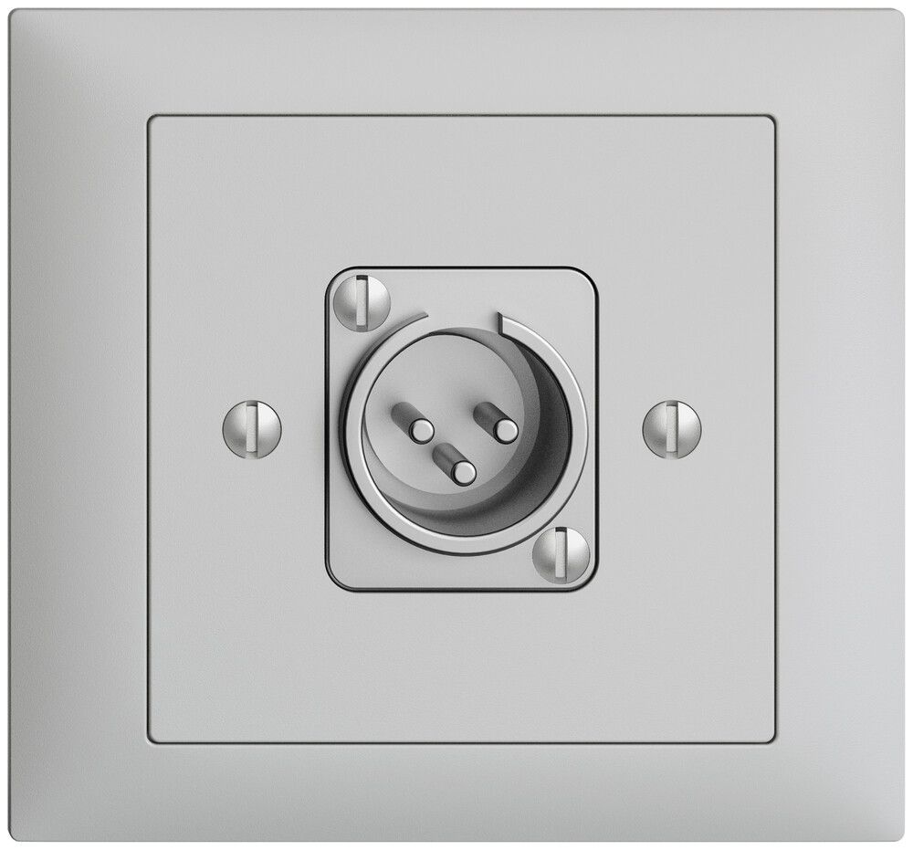 Prise INC XLR avec fiche EDIZIOdue gris clair