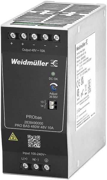 Schaltnetzgerät Weidmüller Connect Power PRO BAS 480W 48V 10A