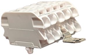 Morsetto di connessione 5P 0.5…2.5mm² staffa messa a terra bi