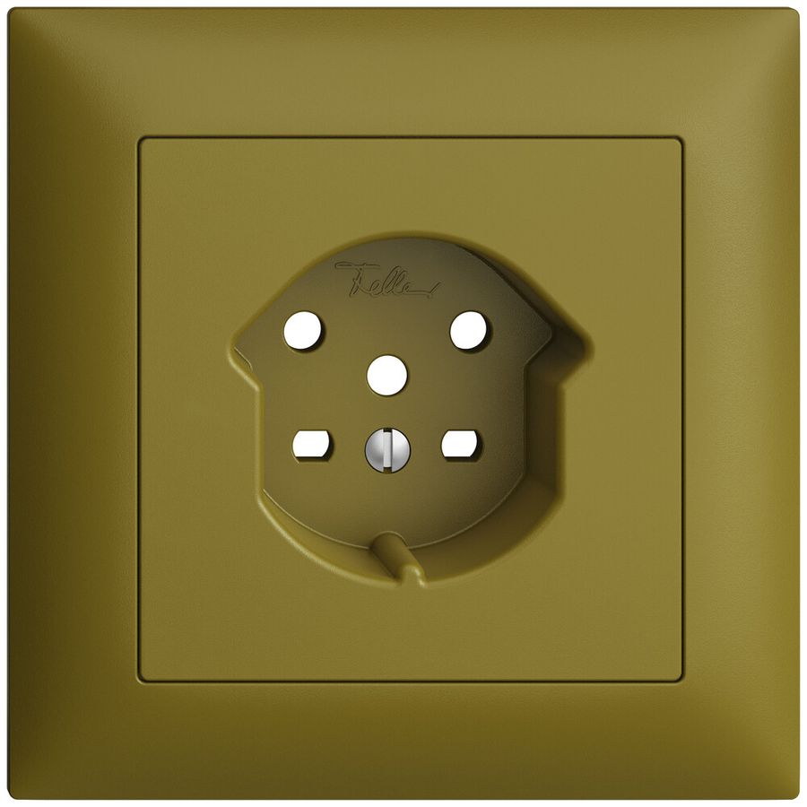 Kit frontale INC EDIZIOdue olive 88×88mm 1×T15A