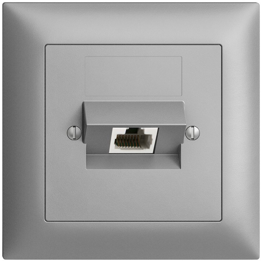 UP-Dose 1×RJ45/u 4P ITplus EDIZIOdue silver