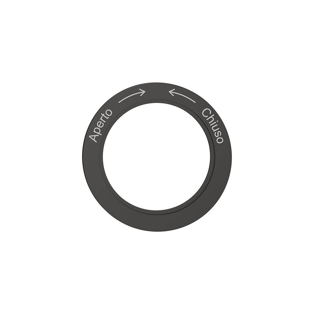 Kennscheibe NEVO, f.Drehschalter, Aperto-> <-Chiuso, schwarz