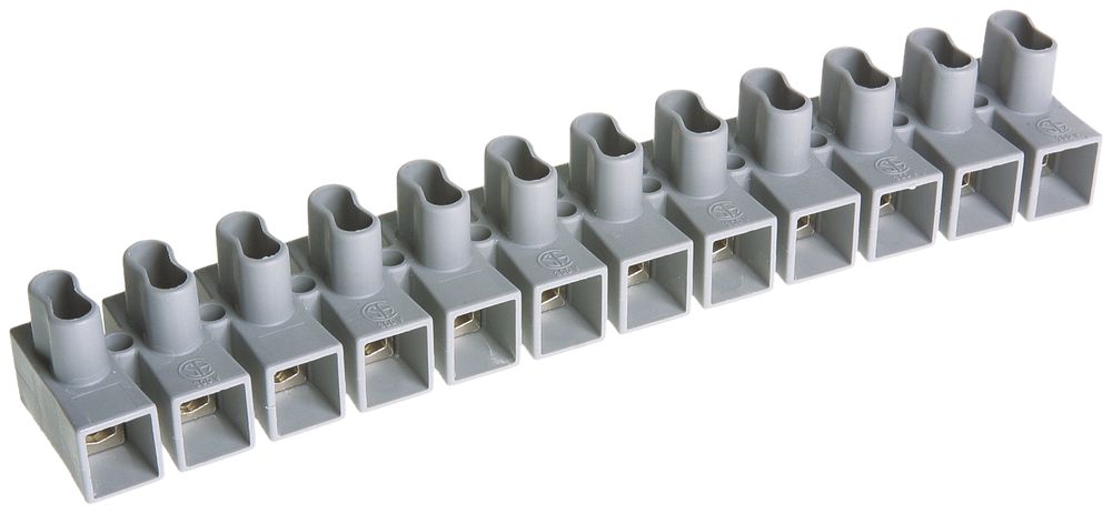 Barrette de bornes Woertz EEx 12P 0.75…1.5mm² 17.5A gris