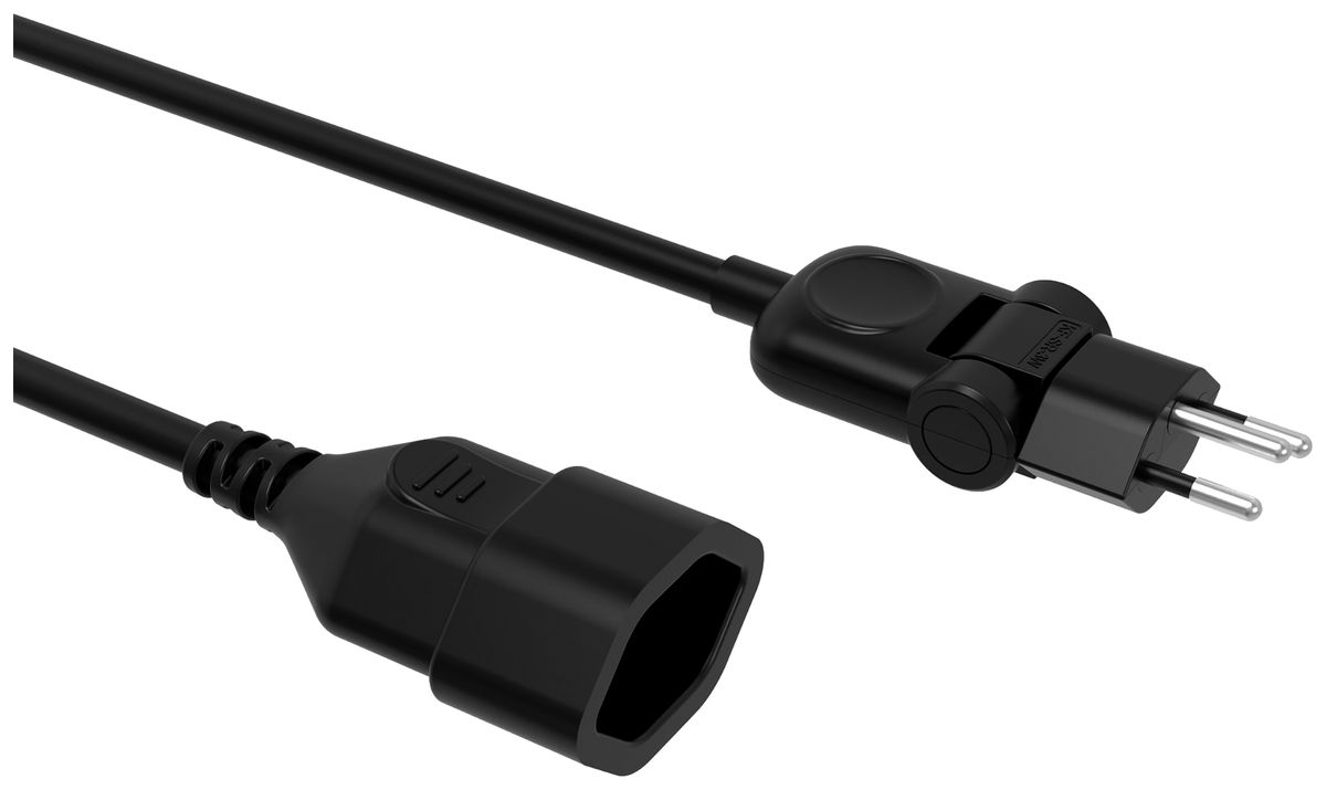 Cavo di prolunga MOVE PVC 10A 230V 3×1mm² spina T12 presa T13 3m nero
