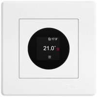 UP-Raumthermostat EDIZIO.liv SNAPFIX® 230VAC 4…30°C 96×96mm weiss