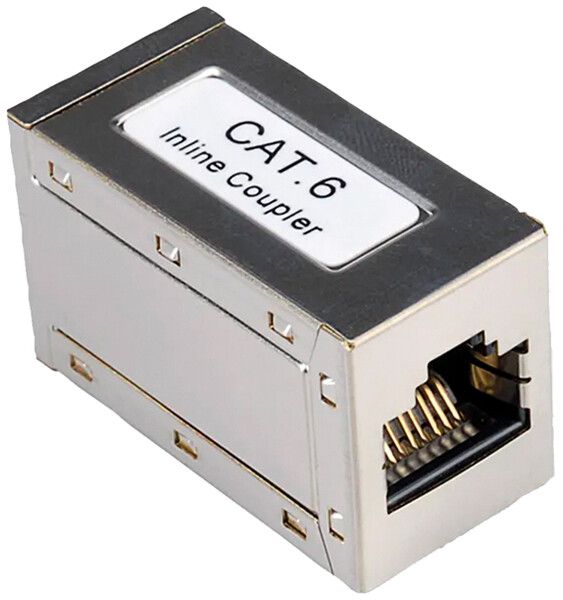 Module de couplage ROLINE 2×RJ45 douille/douille CAT6 blindé argent 25pcs