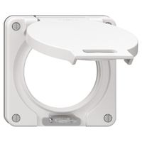 Deckel mit Klappdeckel NEVO Ø60mm abschliessbar IP21 ws (Dicht.sz)