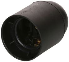 Fassung E27 Kunststoff M10×1 schwarz mit Glattmantel