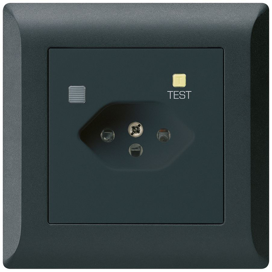 UP-Steckdose KLI T13 FI 30mA schwarz
