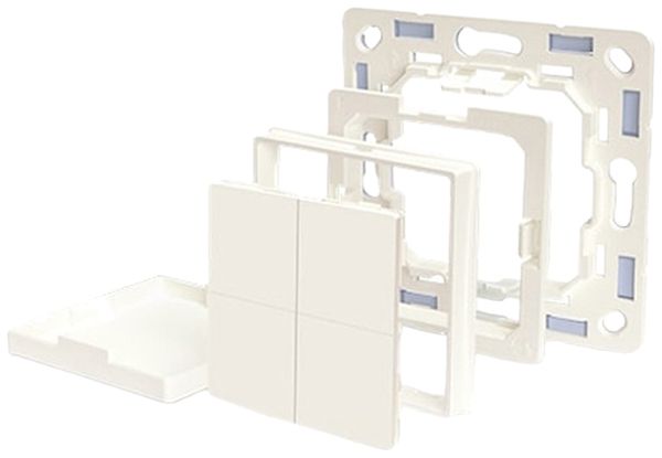 Montageadapter Shelly Wall Adapter Busch-Jaeger 46×13mm weiss