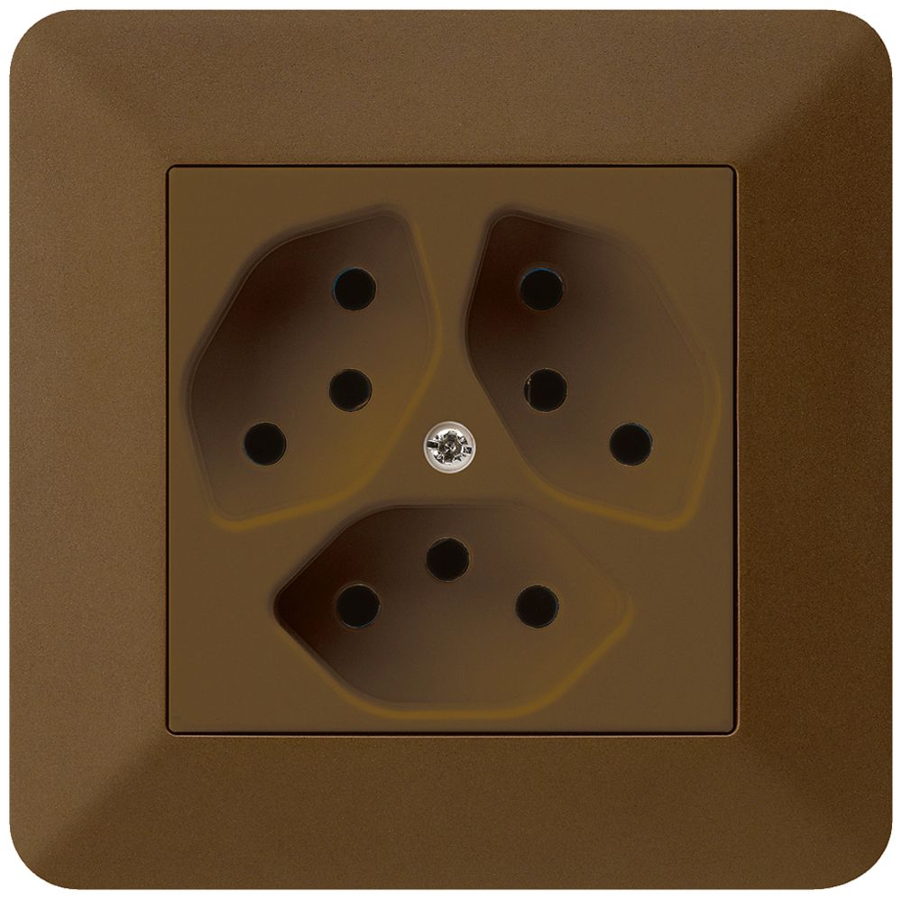 UP-Steckdose kallysto.trend 3×T13 braun