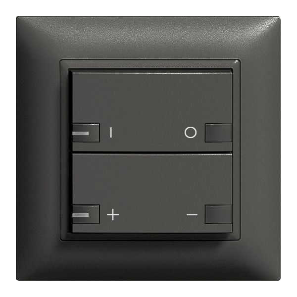 UP-Frontset ON-OFF Dimmer 2T mit LED ZEP EDIZIOdue schwarz