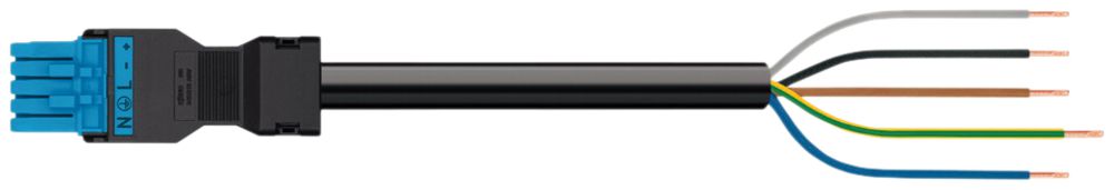 Câble de raccordement MINI 5×1.5mm² 16A 400V 5m cod.I prise-libre bleu Cca