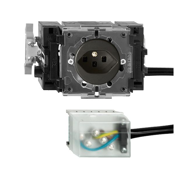 Prise INC FH T23 L1 noir 53mm Snap pour câbl.plat powerbus