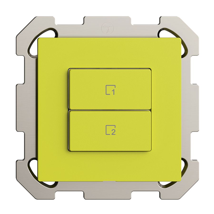 Pulsante scena INC 2 scene verticale/2T Edue Wiser lemon
