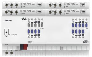 REG-Dimmaktor Theben DM 4T KNX, Fix,100…240V,8TE, IP20
