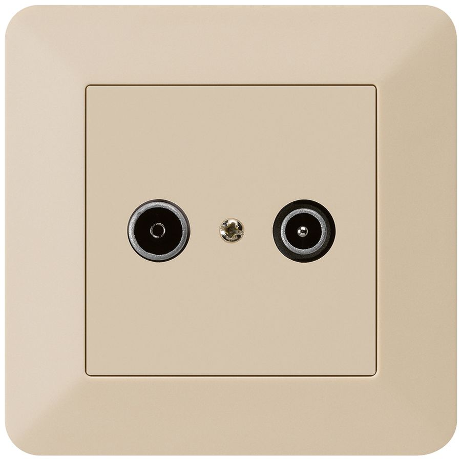 Prise de passage ENC kallysto.trend R/TV 19dB beige