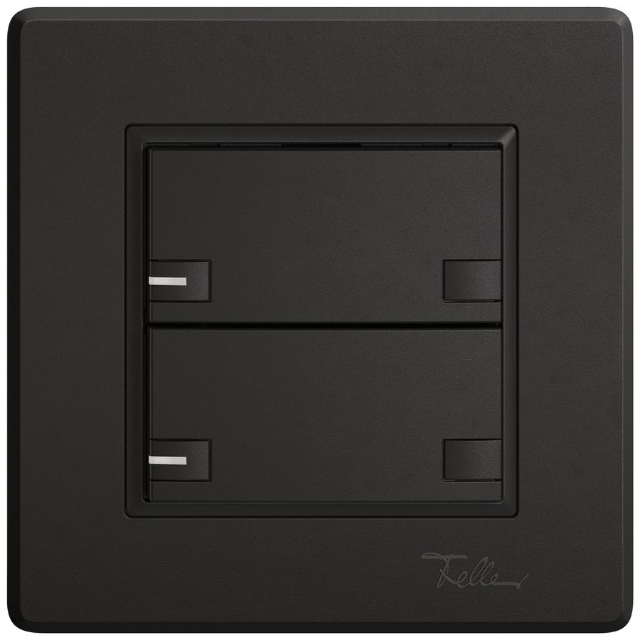 UP-Universaltaster EDIZIO.liv UNI SNAPFIX® m.LED RGB 2× 2-Tbed.sz