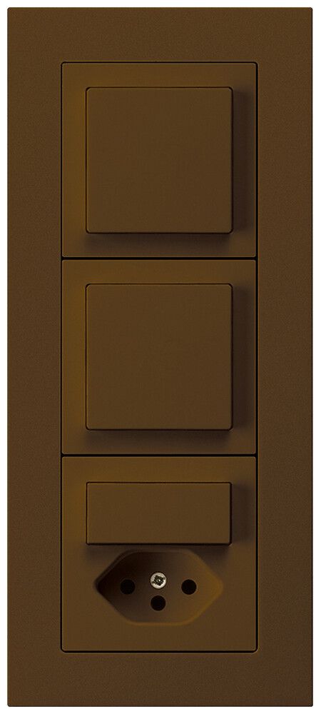 UP-Kombination kallysto.pro Gr.I-I-I vertikal 2×Schalter S3+S3/Typ 13 braun