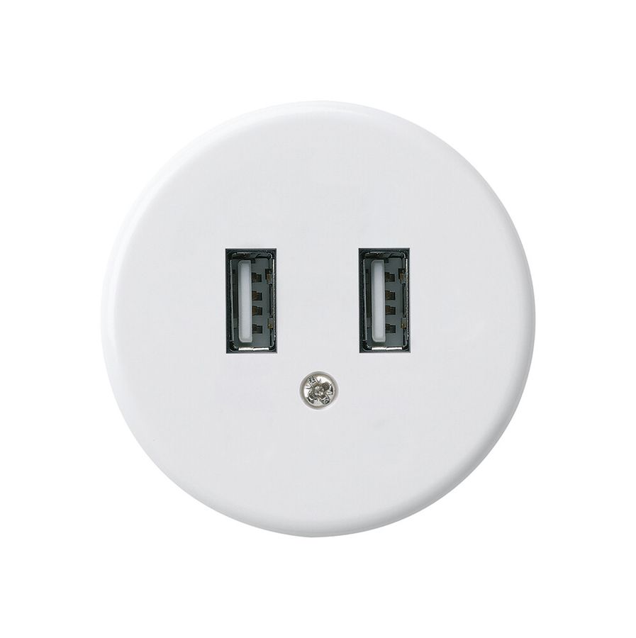 Presa USB basico A 2400mA bianco