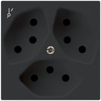 UP-Steckdose kallysto 3×T13/1 schwarz mit Kinderschutz