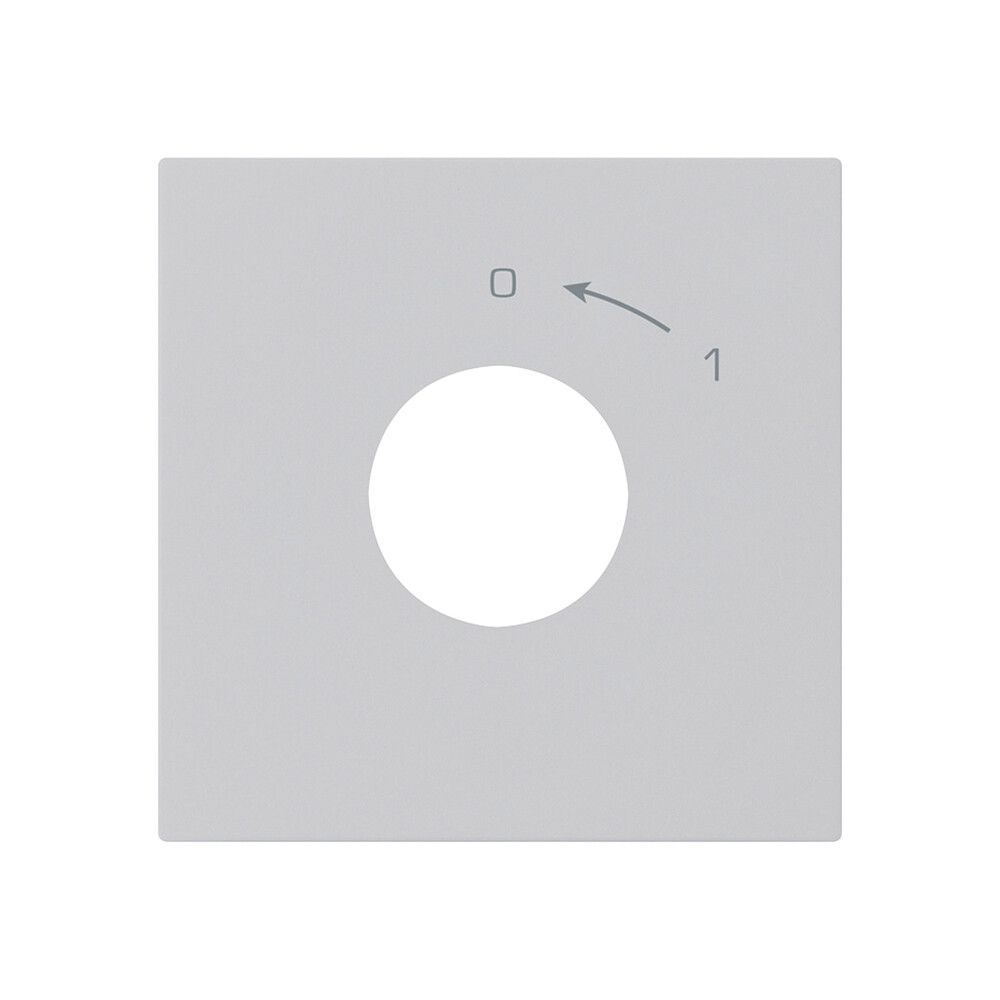 Kit frontale per contatto rotativo a chiave 60×60mm kallysto 0<-1 grigio chiaro