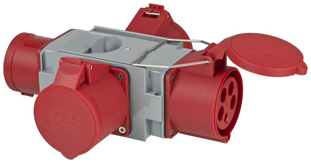 Distributeur en croix Brennenstuhl 1×fiche CEE32/5 3×prise CEE32/5 IP44