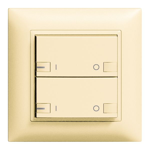 UP-Taster ZEP 2K/2T ON-OFF mit LED EDIZIOdue vanille