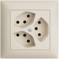 UP-Steckdose EDIZIOdue 3×T13 crema