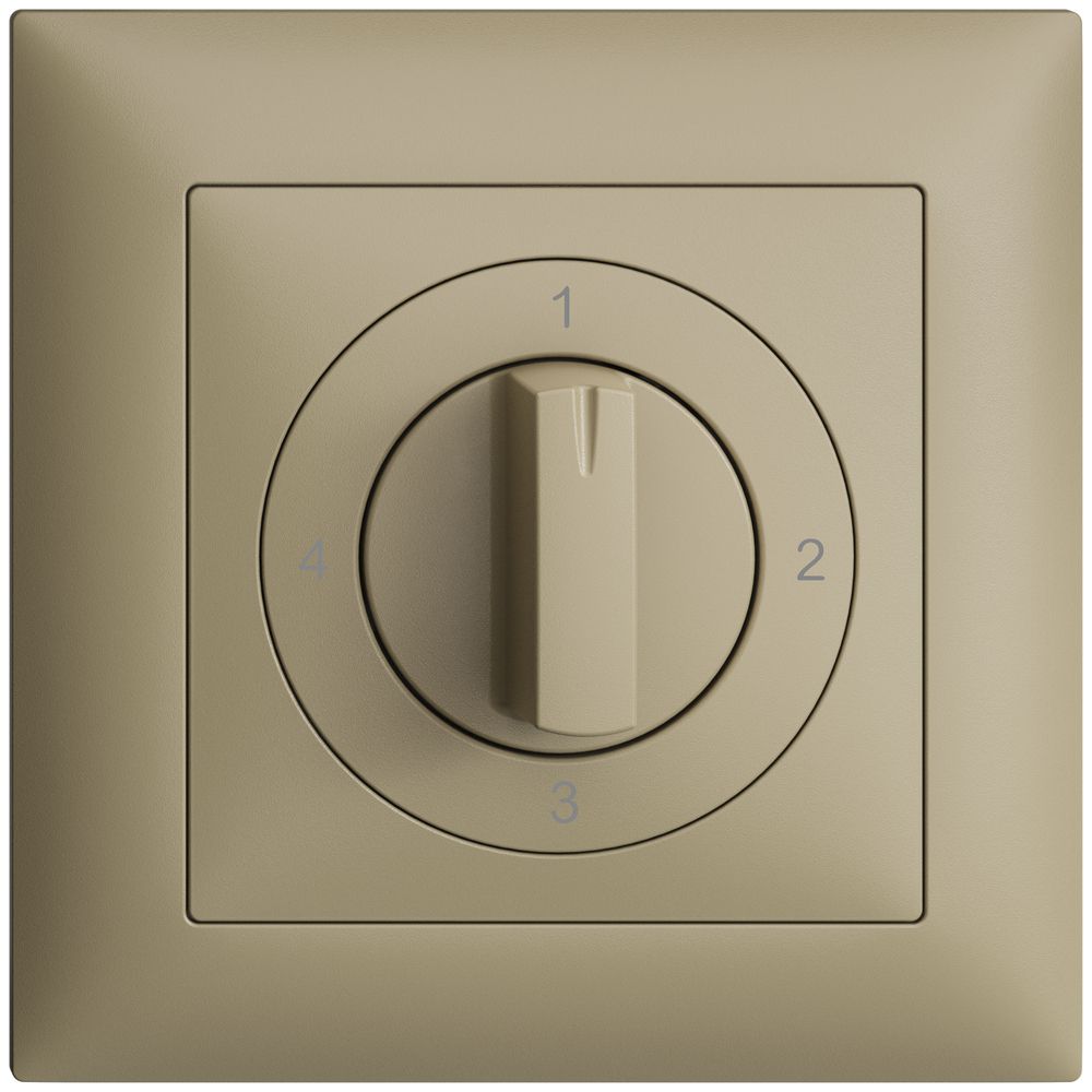 Frontset EDIZIOdue 1-2-3-4 sand 88×88mm für Drehschalter