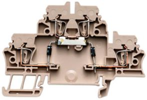 Bauelement-Reihenklemme Weidmüller ZDK 2.5/D/5 Zugfeder 2.5mm² Diode TS35 beige
