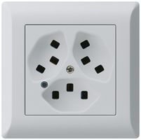 Presa INC Hager kallysto.line 3×T23 illuminato C grigio chiaro