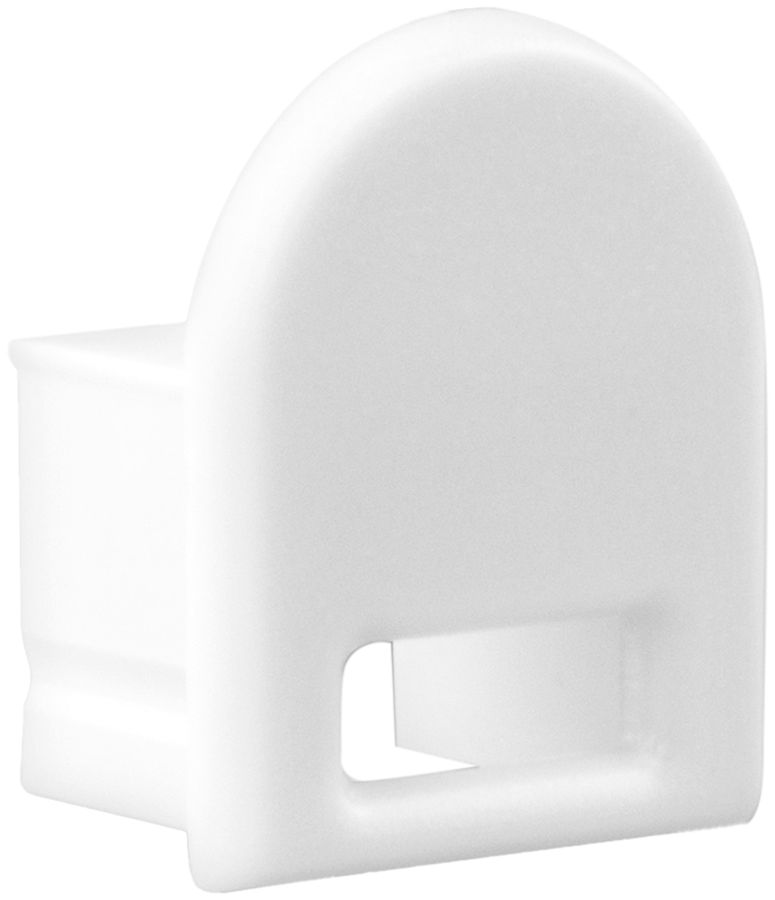 Embout DOTLUX PVC pour profilé/cache 4E blanc, avec passe-câble