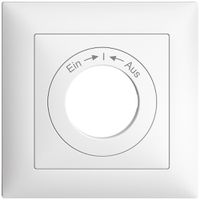 Kit frontale EDIZIOdue Ein->I<-Aus bianco 88×88mm per pulsante girevole