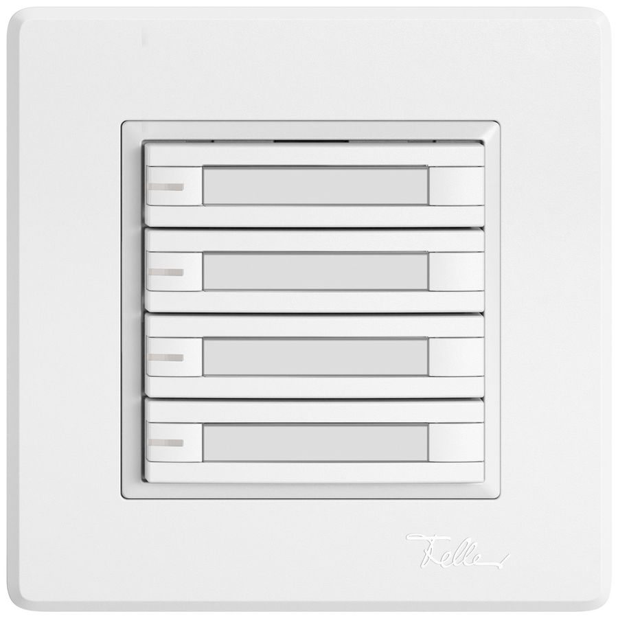 Poussoir KNX RGB ENC EDIZIO.liv SNAPFIX® capteur temp.RGB-LED étiqu.4×com.2T bc