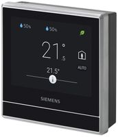 Thermostat d'ambiance RF AP Siemens RDS110.R SMART, écran tactile, noir/argent