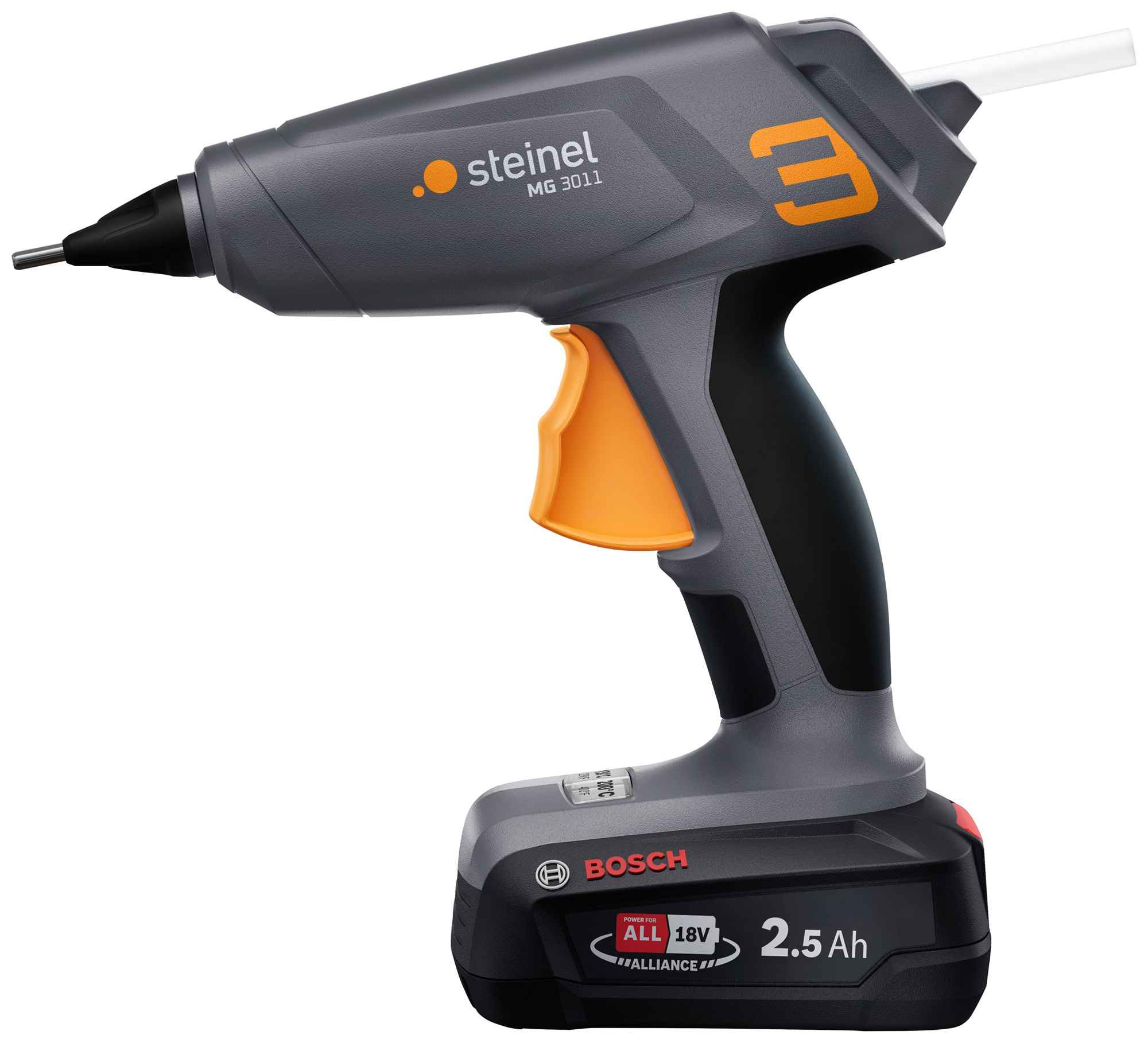 Heissklebepistole MobileGlue 3011 KF 18V 200°C Akku Koffer 3×Ø11mm