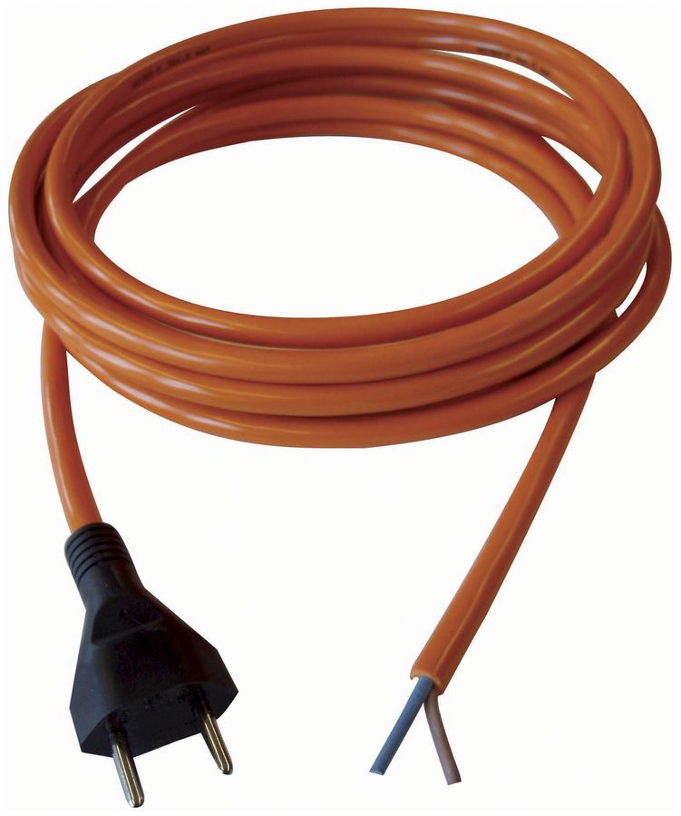 Anschlusskabel ELBRO PUR 10A 230V 2×1mm² Typ 11/Aderendhülse 10m orange